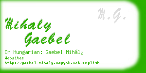 mihaly gaebel business card